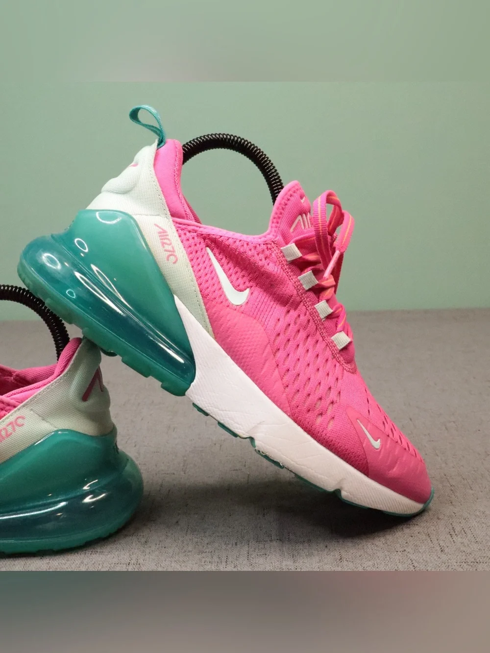 Nike Air Max 270 GS Cabana Tint Teal Shoes Size 6 (24 Cm) Youth CJ9979-300